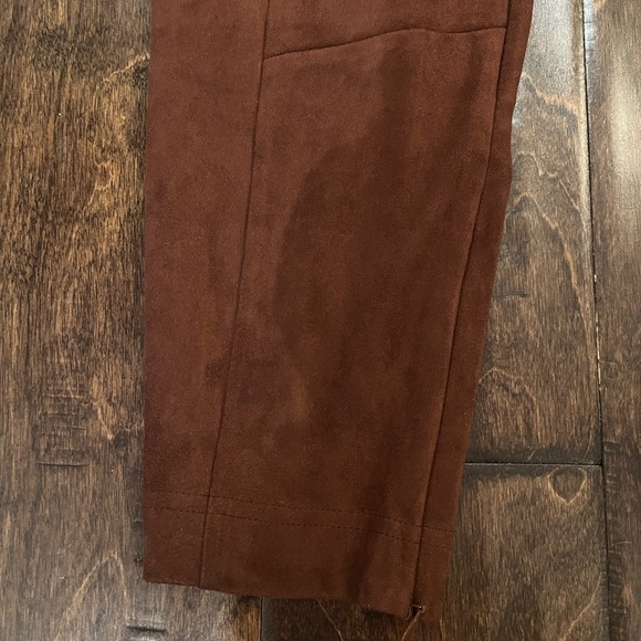 Sundance Luxe Dream Soft Faux Suede Leggings Pants Brown size 8 - Picture 7 of 9